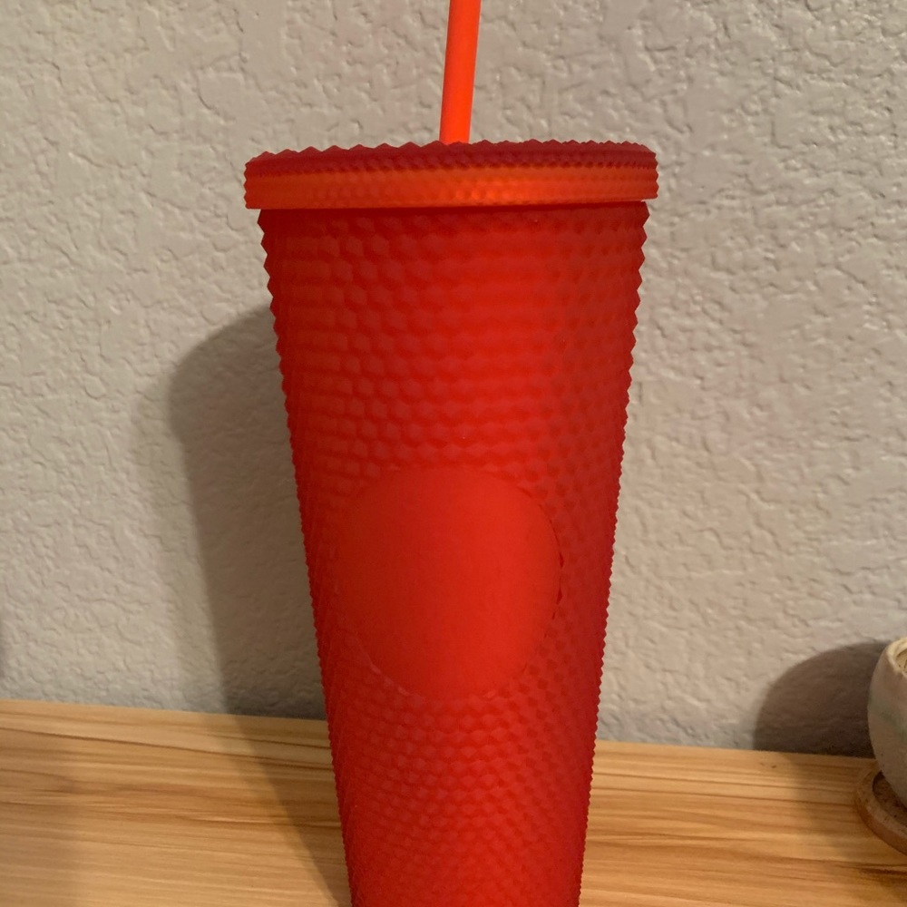 Starbucks Limited Edition Matte Red Studded Tumblr